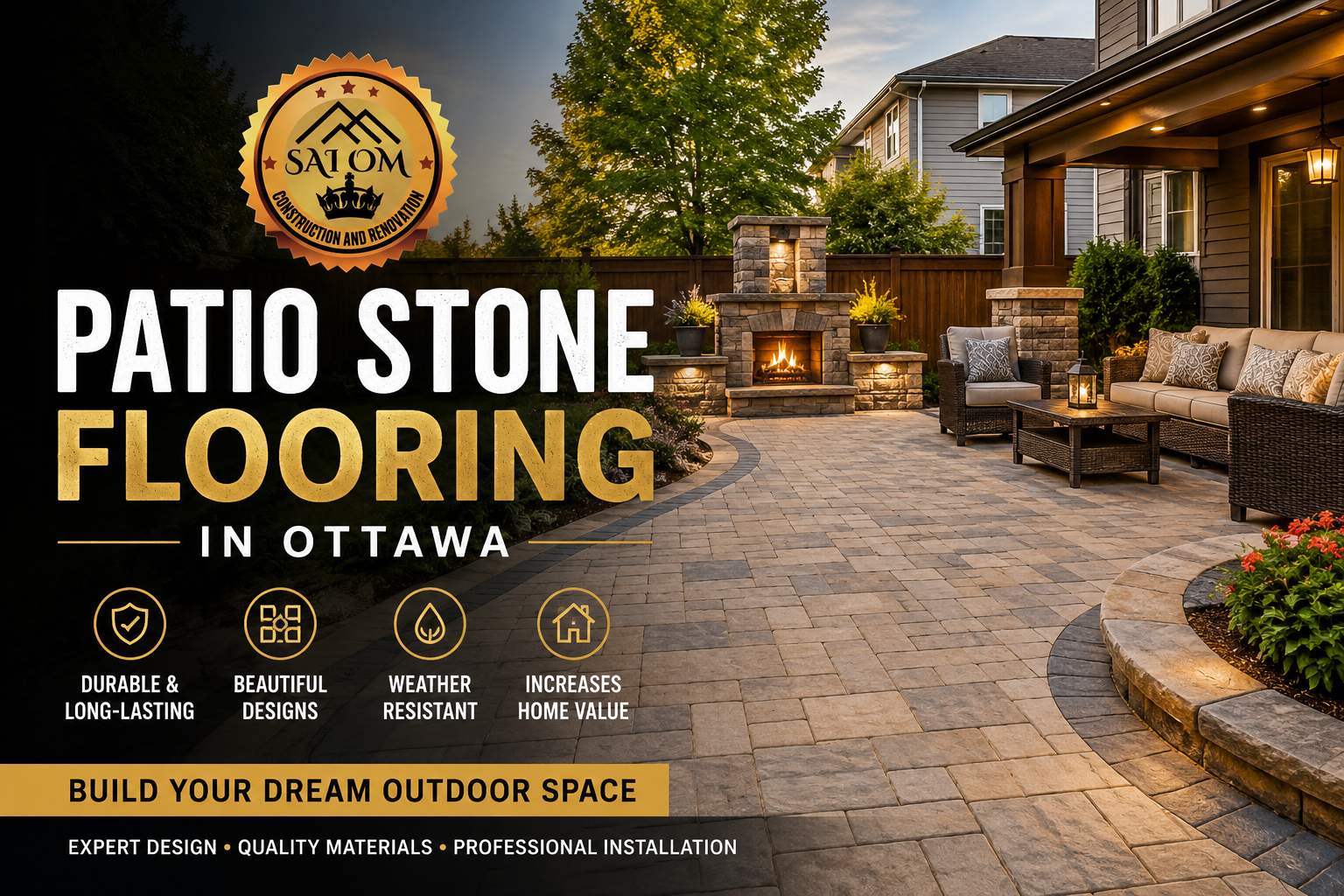 Patio stone flooring in Ottawa